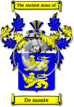 De monte Family Crest Download (jpg) Legacy Series - 150 DPI